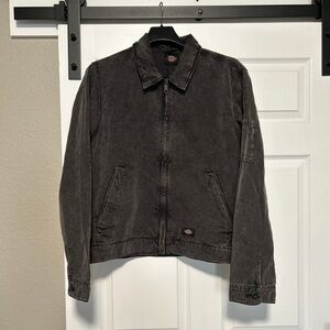 Dickies Newington Denim Work Jacket XL Detroit Style Faded Brushed Black